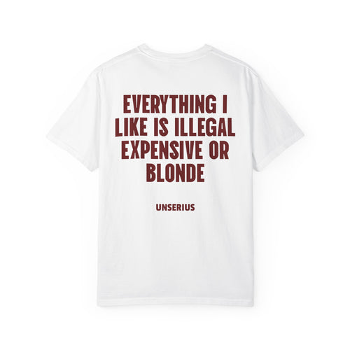 Everything I Like Is Illegal Expensive Or Blonde